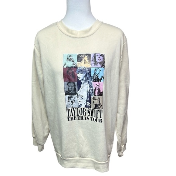Tops - Taylor Swift The Eras Tour Cream Sweatshirt